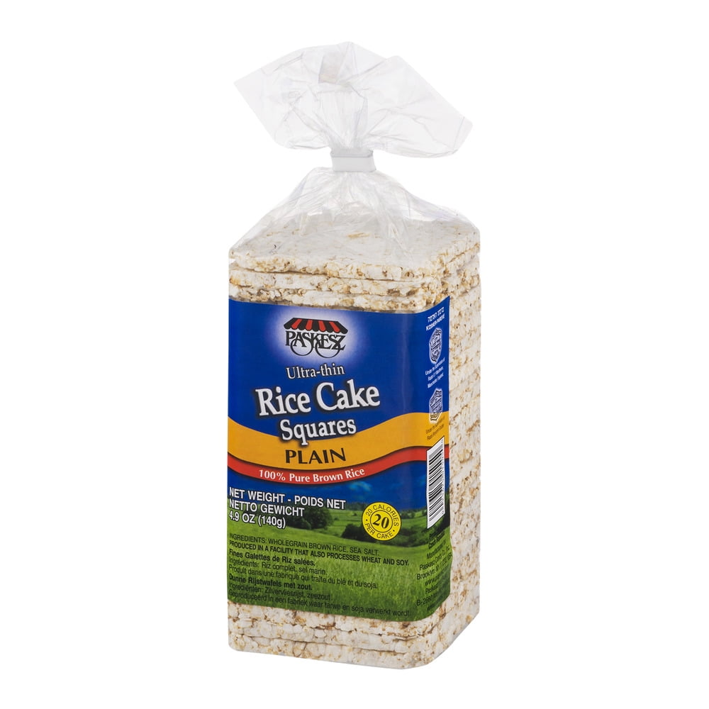 Paskesz Ultra-Thin Rice Cake Squares Plain, 4.9oz