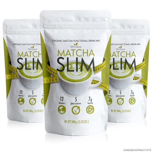 Matcha Slim Green Tea 3.53 Oz 3 Pack Energy Drink Mix Powder