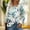 #0370-Green, variant on Neewe Long Sleeve Shirts for Women Casual Irregular Neck Fall Tops Dressy Fashion Print Blouses Clothes