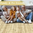 thumbnail image 7 of Washable Area Rugs 6x9 for Living Room Soft Modern Abstract Low Pile Floor Carpet for Bedroom Dining Room Home Office, Non-Shedding(Khaki), 7 of 7