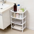 thumbnail image 3 of Four Layer Bathroom Storage Rack Multi Tier Organizer for Countertop Shower and Kitchen Shelves(White), 3 of 6