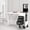 White, variant on EasyinBeauty Rolling Portable Manicure Table with 3 Drawers& 2-section Telescopic Rod, Mirror & Nail Polish Organizer-White