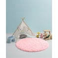 thumbnail image 2 of Softlife Soft Round Shaggy Rug,Fluffy Circle Rug for Boys Girls,Fuzzy Cute Bedroom Rug,Circle Plush Floor Carpet for Nursery Room,4'x4',Pink, 2 of 7