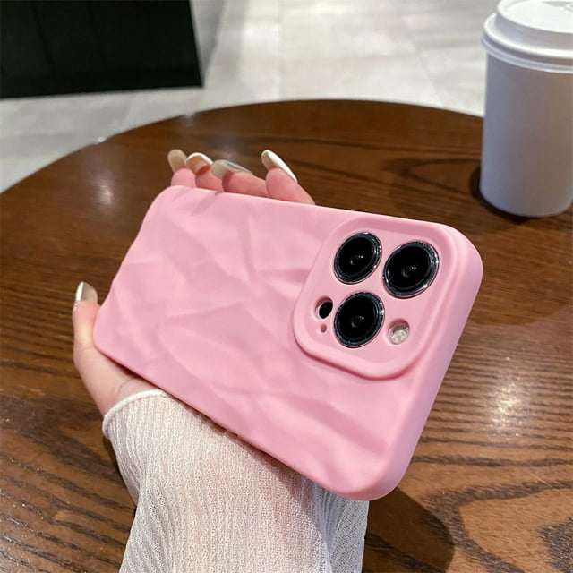 For iPhone 15 16 14 13 12 11 Pro Max Plus Mini XS Max X XR Ice Cream Frosted Wrinkled Soft Phone Case Protective Soft Back Cover tzw