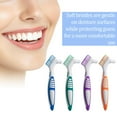 thumbnail image 2 of Denture Brush Cleaner Toothbrush Double Sided Cleaning Brushes FalseTeeth, 2 of 8