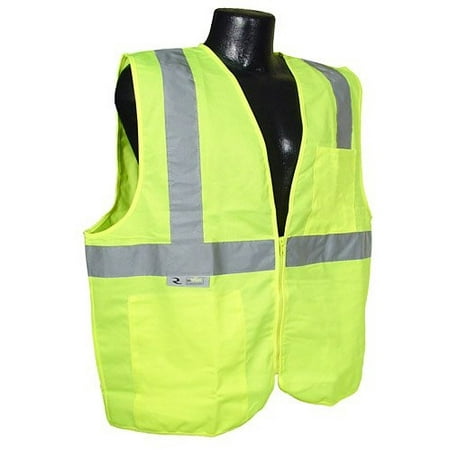 - SV2ZGSL Hi Vis Green 2 Pocket Class 2 Economy Vest Large Solid 2