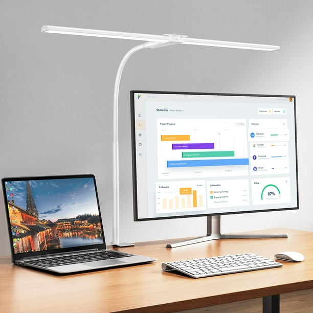 Lámpara LED de arquitecto de doble cabezal EPPIEBasic 1200LM blanca