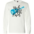 thumbnail image 3 of Inktastic Rock and Roll Lives with Blue Guitar Long Sleeve T-Shirt, 3 of 5