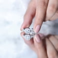thumbnail image 5 of Rosec Jewels Moissanite Engagement Ring, Criss Cross Ring for Women (D-VS1 Quality), 925 Sterling Silver, US 5.00, 5 of 8