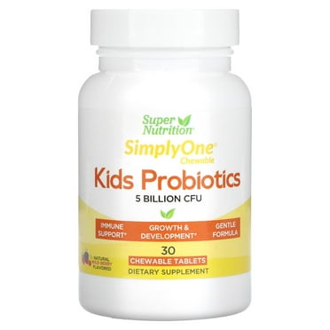 Super Nutrition Kid’s Probiotics, Wild Berry, 5 Billion CFU, 30 Chewable Tablets