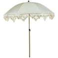 thumbnail image 2 of Northlight Outdoor Macrame Boho Beach Market Umbrella with Tilt - 6.5' - Cream, 2 of 9