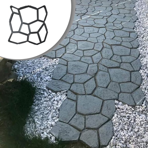 Walk Maker, Reusable Concrete Path Maker Mold, Pathmate Stone Mold,Stepping Stone Paver Lawn Patio Yard Garden DIY Path Maker Paving Mould