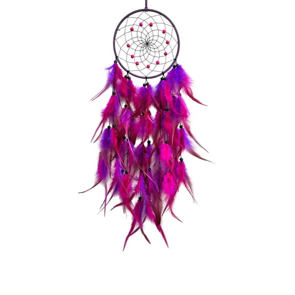 SLYNSHome Large Dream Catchers for Girls Room Wall Decoration Hanging Dream Catchers with Feather Birthday Gifts for Living Room Dorm (Purple)