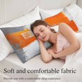 thumbnail image 6 of Burnt Orange Grey Body Pillow Cover 20x54, Oil Painting Smear Modern Abstract Art Decorative Pillowcase with Zipper, Microfiber Pillow Protector, Soft Breathable Long Lumbar Pillowcases for Women, 6 of 9