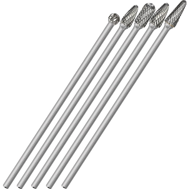 Juego de fresas de carburo Sworker, 5 unidades, 6 mm, vástago total L 158 mm