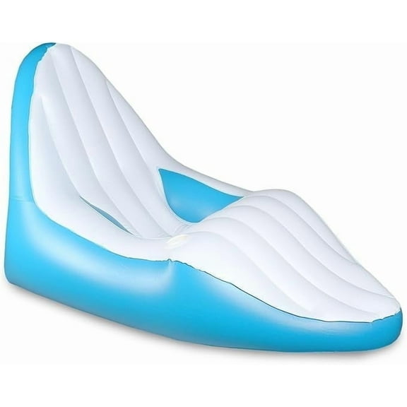 Cococabana Seychelles Chiller Pool Lounge Chair – Inflatable Pool Float with Backrest, Armrests & Cup Holder – Ergonomic PVC Lounge for Pool, Beach, Patio – 66"x39"x38"