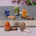 thumbnail image 4 of Palillos hechos a mano de porcelana de búho de 3 piezas, cuchara, tenedor, cuchillo, vajilla familiar, regalo de inauguración de la casa., 4 of 5