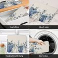 thumbnail image 4 of Blue Gray Pumpkins Fall Dish Drying Mat for Kitchen Counter, Thanksgiving Eucalyptus Leaves Baby Bottle Microfiber Drying Pad, Rustic Botanical Absorbent Coffee Cup Dishes Drainer Mats 16"x18", 1 Pcs, 4 of 6