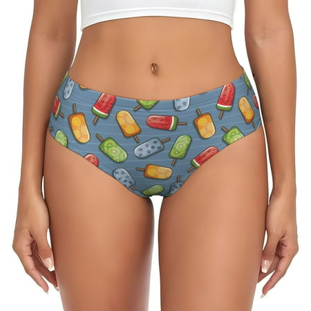 Womens Underwear  Fruit ice cream No Show Seamless Underwear  Soft Comfy Stretch Panties  Hipster Ladies Panties Bikini Underwear Briefs