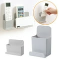 thumbnail image 1 of Popular Picks,Punch Wall Hanging Remote Control Shelf, Home Bedroom Remote Control Organizer for Easy Access, | Plastic, Gray-850 $BS$3, 1 of 9