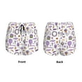 thumbnail image 5 of Lsque Lavender Flowers Printed Women's Running Shorts with Liner Pockets,Elastic Quick Dry Workout Athletic Gym Yoga Shorts,Womens High Waist Shorts-, 5 of 9