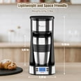 thumbnail image 5 of Single Serve Coffee Maker, Programable Single-Serve Brewers, Timer Auto Start/Off, 14 Oz Single Cup Coffee Machine For Ground Coffee, 700W Quick Brewing, Perfect Gifts for Coffee Lovers, 5 of 8