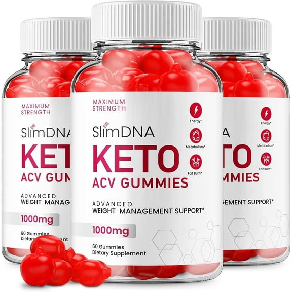 3 Pack Slim DNA ACV Keto Gummies Slim DNA ACV   Keto Advanced Keto Formula Plus Apple Cider Vinegar Keto Gummies Dietary Supplement B12 Beet Root Juice Men Women 180 Gummies