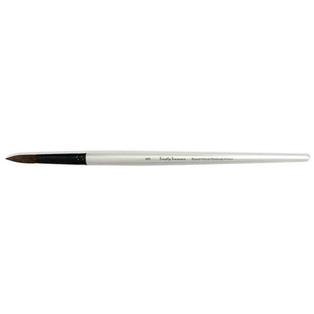 UPC: 0038372014127 | Robert Simmons Simply Simmons Extra-Firm Synthetic Long Handle Brush Round 8
