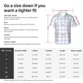 thumbnail image 6 of Lsque Blue Checkboard pattern Hawaiian Shirt for Men, Unisex Summer Beach Casual Short Sleeve Button Down Shirts-Small, 6 of 9