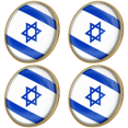 thumbnail image 1 of 4uds. Broche versátil de metal con bandera israelí decorativa para hombres y mujeres, traje de sombrero (25 mm), 1 of 2