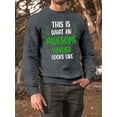 thumbnail image 2 of Awesome Soldier Looks Like Sweatshirt Men -Smartprints Designs, Male 4X-Large, 2 of 4