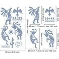 thumbnail image 6 of Tribal Metal Stencil 6.97x3.98 Inch Matte Stainless Steel Kokopelli Fertility Deity Border Stencils with Sun Bird Pattern Reusable African Templates for Wood Carving Painting Engraving, 6 of 9
