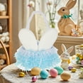 thumbnail image 4 of Easter Basket with Treats Qwtwty Flower Girl Flower Basket Easter Girl Cute Basket Lace Velvet Ears Holiday Flower Basket, 4 of 6