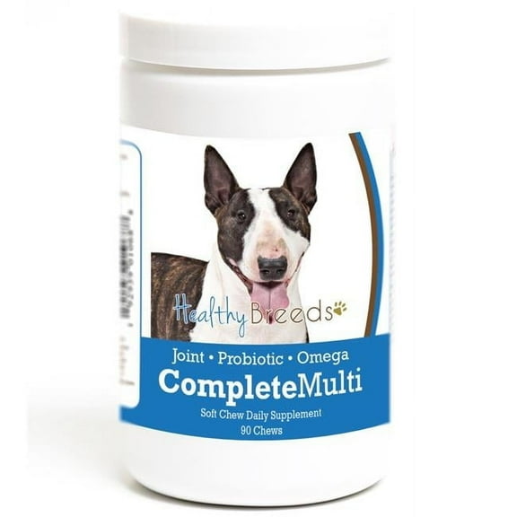 Healthy Breeds 192959010688 Miniature Bull Terrier all in one Multivitamin Soft Chew - 90 Count