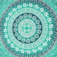 thumbnail image 2 of See Green Mandala Tapestry Indian Wall Hanging Decor Bohemian Hippie Queen Bedspread Throw Elephant Tapestries Online, 2 of 3