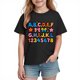 thumbnail image 1 of Tops de Manga Corta Linda con Impresión Gráfica para Niños Niños Y Niñas, Tela Suave Transpirable para la Temporada Escolar Y el Juego Informal, 1 of 9
