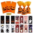 thumbnail image 2 of Bolsas de regalo de Halloween para niños, 50 piezas, calabaza, fantasma, murciélago, Dulces, galletas, embalaje de regalo, truco o trato, decoración de Halloween, 2 of 4
