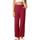 thumbnail image 1 of Pantalones de pijama de algodón para mujer INSPIRE CHIC con cintura elástica, sueltos, pantalones de lounge con bolsillos, pantalones de sudadera L púrpura rojo, 1 of 6
