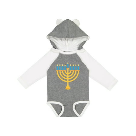 

Inktastic Hanukkah Chanukah Menorah Gift Baby Boy or Baby Girl Long Sleeve Bodysuit
