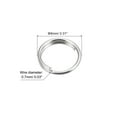 thumbnail image 2 of Uxcell Carbon Steel Double Loops Split Rings Silver Tone Small Round Key Ring Parts 120 Pcs 8mm, 2 of 4