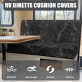 thumbnail image 4 of Jeiento Black Marble Print RV Dinette Cushion Covers Soft Replacement Camper Cushion Slipcovers 2 Piece Couch Cover for RV Camper Sofa Stretchable Furniture Protector for RV Camper RV Decor, 4 of 7