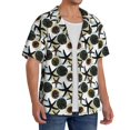 thumbnail image 2 of Gukieu Sea ​​Urchin Print Men's Short-sleeved Shirts, Button-down Pocket Shirts, T-shirts, Beach Vacation Travel Summer Clothing-Small, 2 of 5