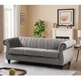 thumbnail image 2 of BMMB Chesterfield Upholstered Velvet 3 Seater Sofa with Nailhead Decoration Bent Handrail Adult, 2 of 2