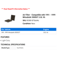 thumbnail image 2 of Air Filter - Compatible with 1991 - 1999 Mitsubishi 3000GT 3.0L V6 1992 1993 1994 1995 1996 1997 1998, 2 of 2