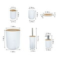thumbnail image 3 of Mouliraty 6 Piece Bathroom Accessory Set With Soap Dispenser Pump, Toothbrush, Toilet Brush, Trash Can,Tumbler And Soap Dish, 3 of 6