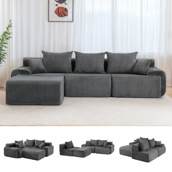 ROOMARK Sectional Couches for Living Room,Modern Modular Sectional Sofa,Upholstered Comfy Cloud Couch