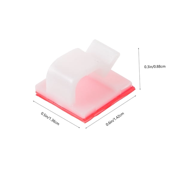 60 Pcs Clips Adhésifs Premium pour Câbles, Support de Cordon pour Fournitures Domestiques