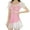 C-Pink587, variant on DHFJKG One Piece Swimsuit Women Puff Short Sleeve High Waist Houndstooth Swimsuits Sweet Mesh Ruffle Sweetheart Neck Bathing Suit Stylish Beachwear