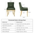thumbnail image 5 of Dining Chairs Set of 4, Kitchen & Dining Room Chairs, Chenille Fabric Upholstered Dinning Chairs, Sillas De Comedor, Nailhead Trim, Metal Legs (Olive Green, 4 Pcs), 5 of 11