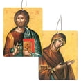 thumbnail image 2 of The scent of Christ, 3-pack mix Catholic, religious icons, hanging car air freshener, 3 scents with saint image art, inspirational car rearview mirror accessories, fun deodorizer for cars, homes, clo, 2 of 5
